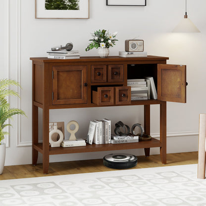 Buffet Sideboard Cabinet with 2 Doors and 2 Drawers-Blue