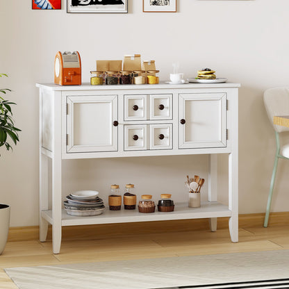 Buffet Sideboard Cabinet with 2 Doors and 2 Drawers-Blue