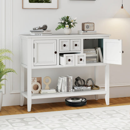 Buffet Sideboard Cabinet with 2 Doors and 2 Drawers-Blue