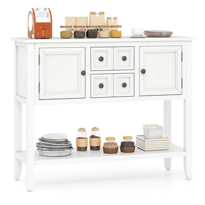 Buffet Sideboard Cabinet with 2 Doors and 2 Drawers-Blue