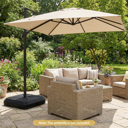 Cantilever Offset Umbrella Base with Wheels for Backyard Poolside