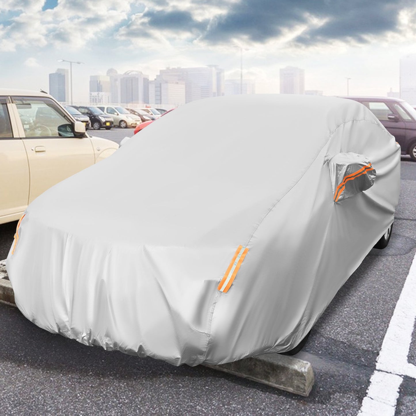 Car Cover for Automobiles 185 Inch Rain Sun UV Protection Universal Fit Sedan Toyota Corolla