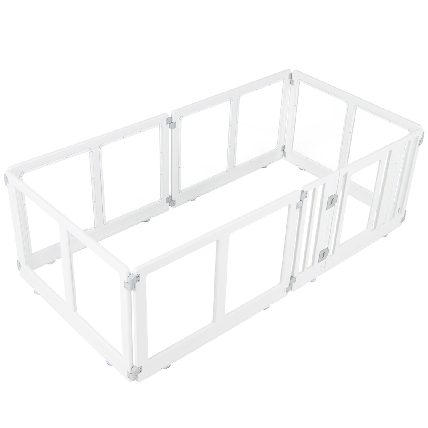 Clear Plastic Dog Playpen with Secure Locking Door-8 Panel