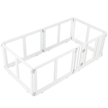Clear Plastic Dog Playpen with Secure Locking Door-8 Panel