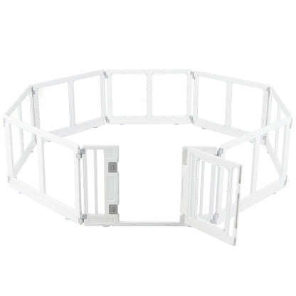 Clear Plastic Dog Playpen with Secure Locking Door-8 Panel