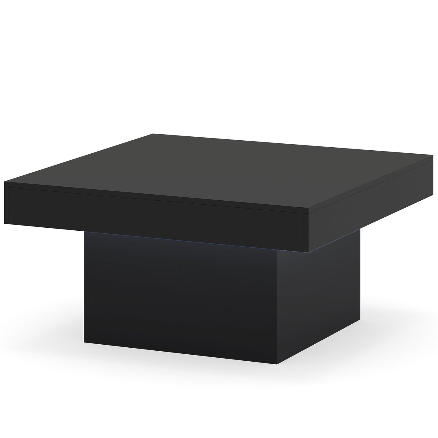 Coffee Table Accent Table with LED Lights and Dynamic Modes-Black