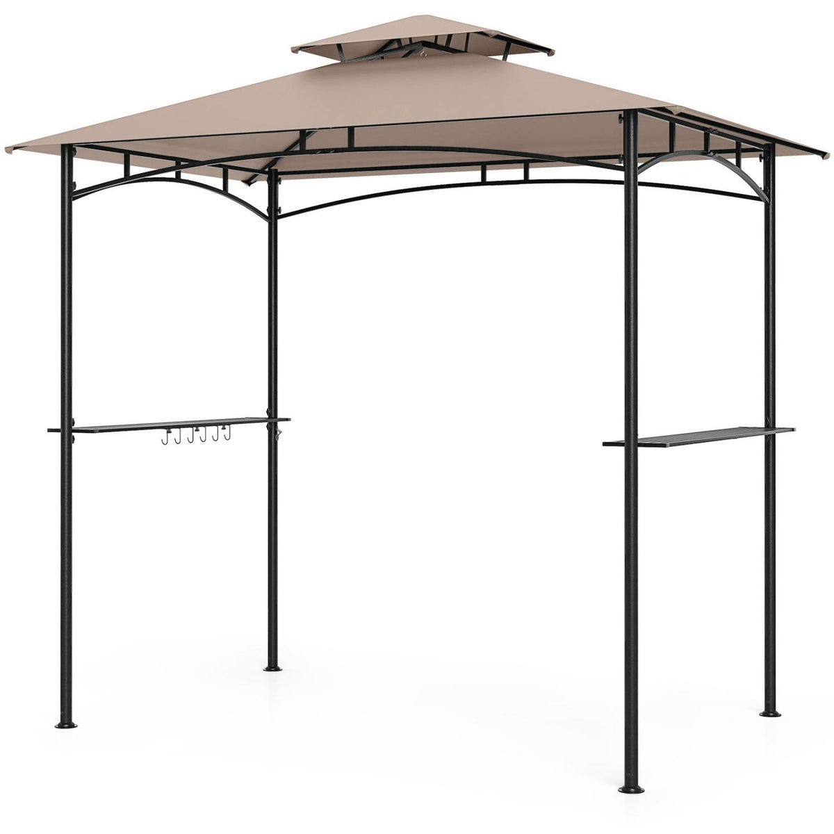 Outdoor complete BBQ station with waterproof 8x5 ft grill gazebo and charcoal grill by Wilsons Home Store