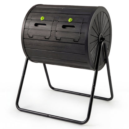 Compost Tumbler 37.5 Gallon Large Outdoor Compost Bin-Black