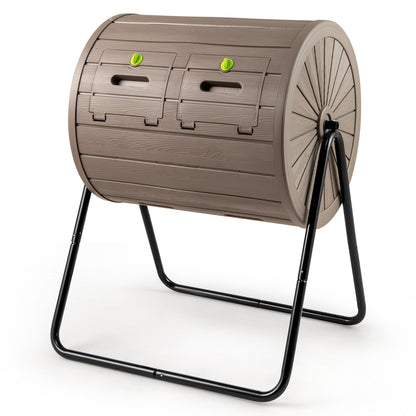 Compost Tumbler 37.5 Gallon Large Outdoor Compost Bin-Black