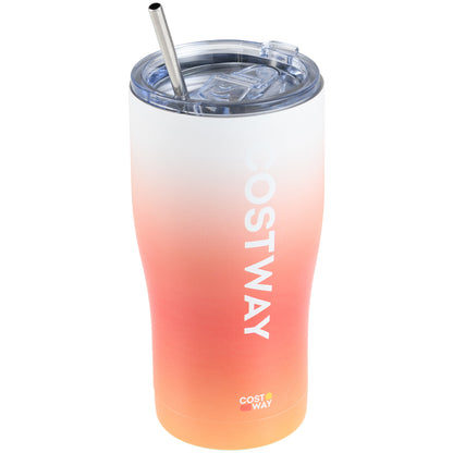 Costway Tainless Steel Tumbler with Lid and Metal Straw