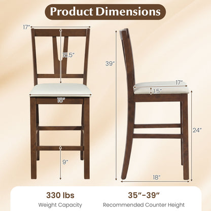 Set of two counter height bar stools with contoured V-back, stylish kitchen and dining furniture from Wilsons Home Store.