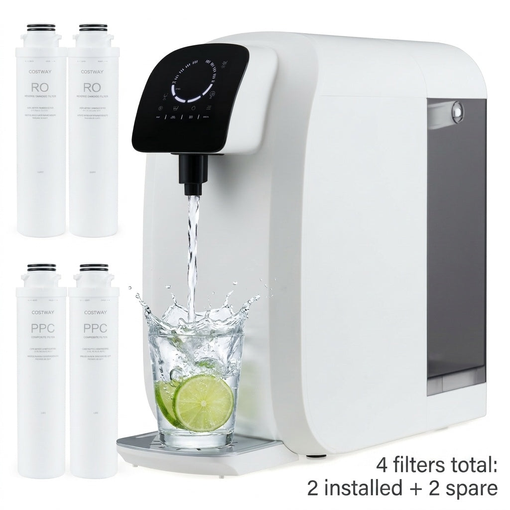 Countertop reverse osmosis water filtration system with replacement filters, compact kitchen water purifier by Wilsons Home Store