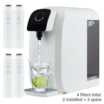 Countertop reverse osmosis water filtration system with replacement filters, compact kitchen water purifier by Wilsons Home Store