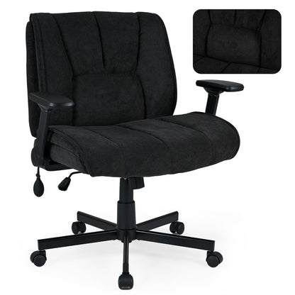 Black Criss Cross home office chair with airbag lumbar support, ergonomic design, and adjustable features for comfortable seating.