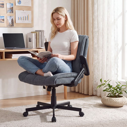 Black Criss Cross home office chair with airbag lumbar support for ergonomic comfort and stylish workspace seating.