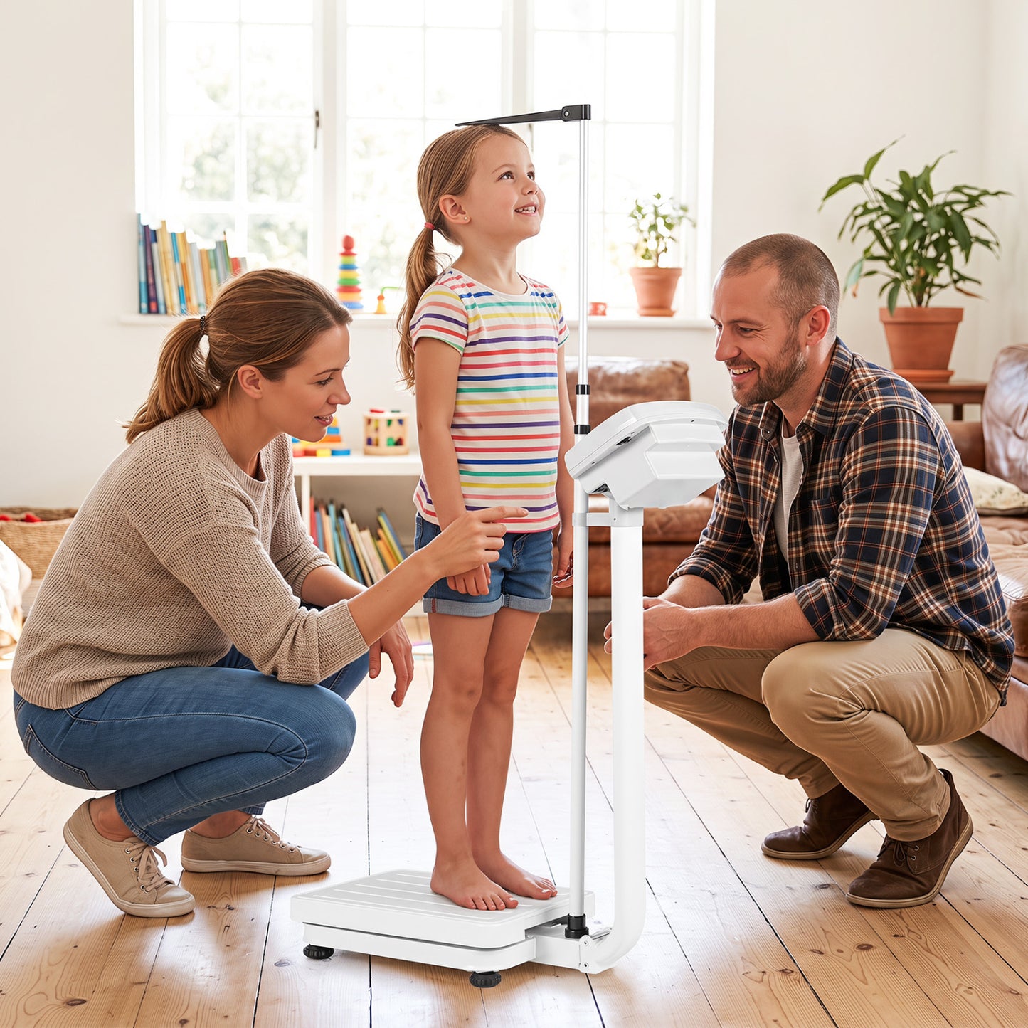 Digital Height and Weight Scale with Height Rod 400 lbs & LED Display