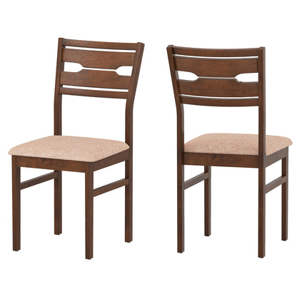 Dining Chair Set of 2/4 with Rubber Wood Frame and Padded Seat-4