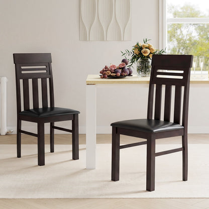 Dining Chairs High Back Dining Room Chairs Set of 2-Black
