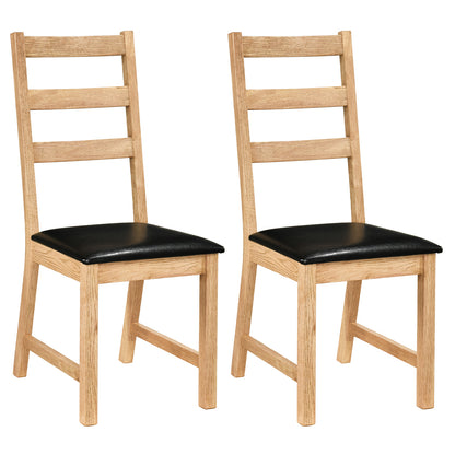 Dining Chairs Set of 2 Farmhouse Dining Room Chairs with Hollowed Backrest-Natural
