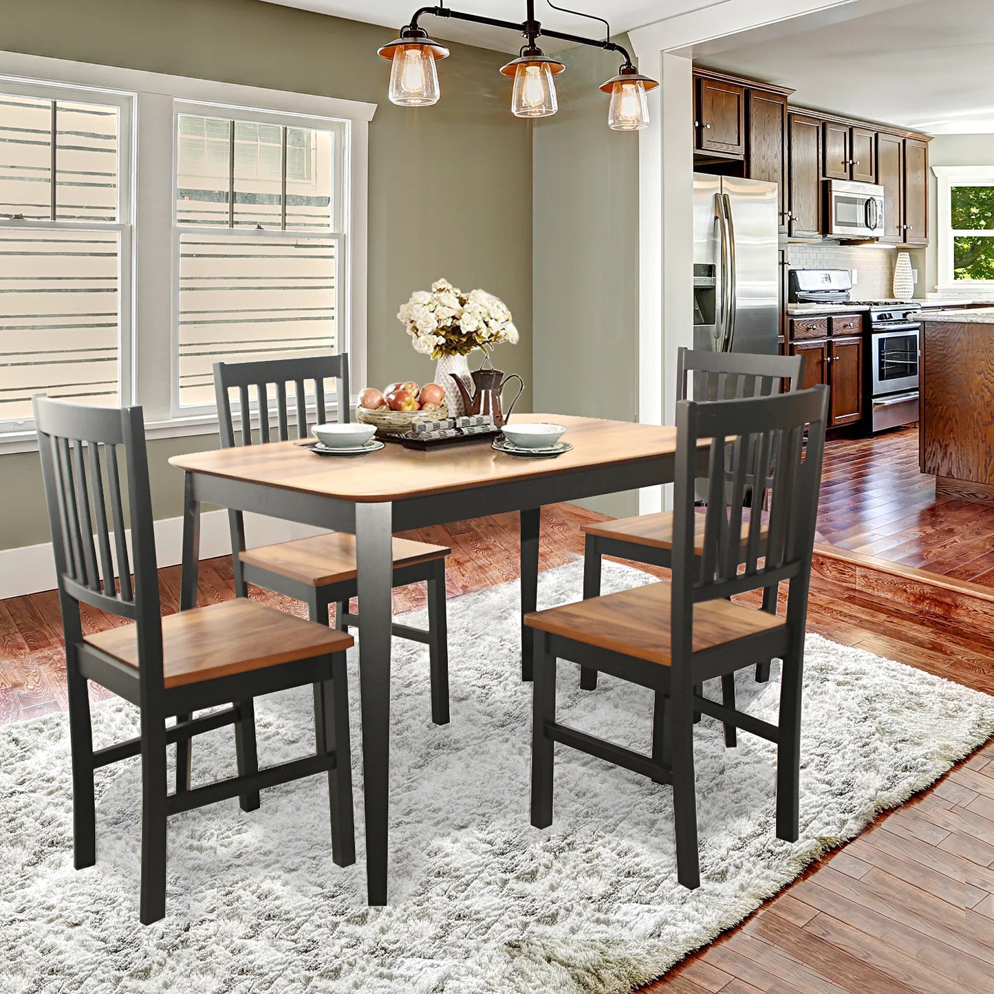 Dining Table and Chair Set Home Kitchen Furniture Tables Chairs Set