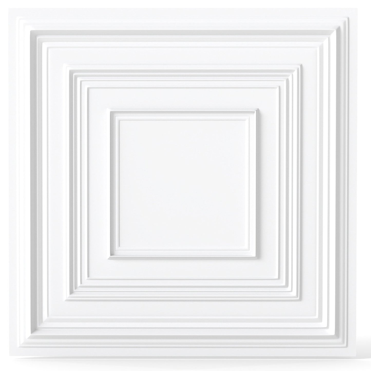 Drop Ceiling Tiles 24" x 24" PVC Ceiling Panels with 3D Decorative Patterns 12-Pack-White