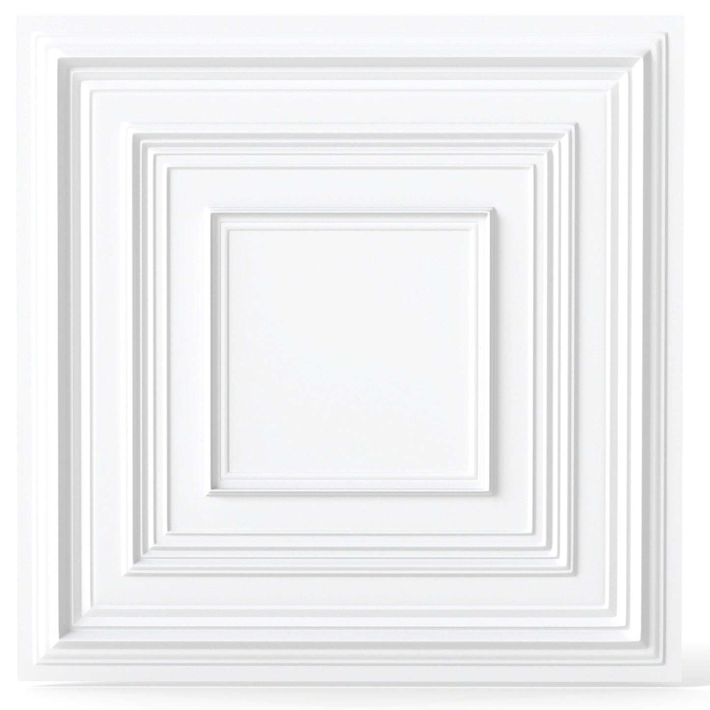 Drop Ceiling Tiles 24" x 24" PVC Ceiling Panels with 3D Decorative Patterns 24-Pack-White