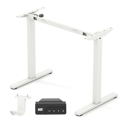 Electric Standing Desk Frame Height Adjustable Computer Desk Base with LED Display-Black