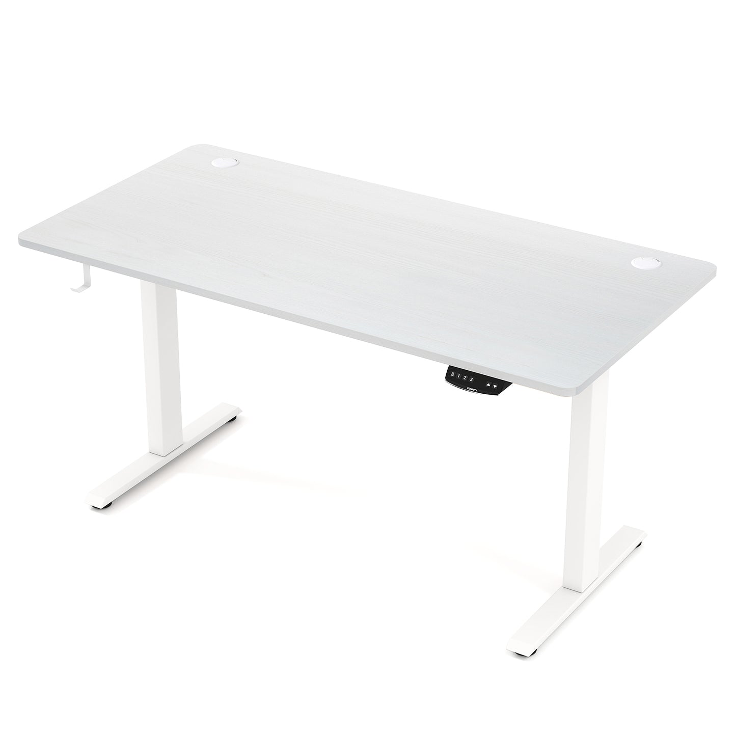Electric Standing Desk Height Adjustable with 3 Memory Heights White-S