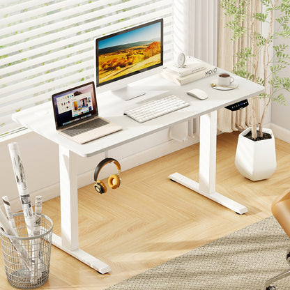 Electric Standing Desk Height Adjustable with 3 Memory Heights White-S