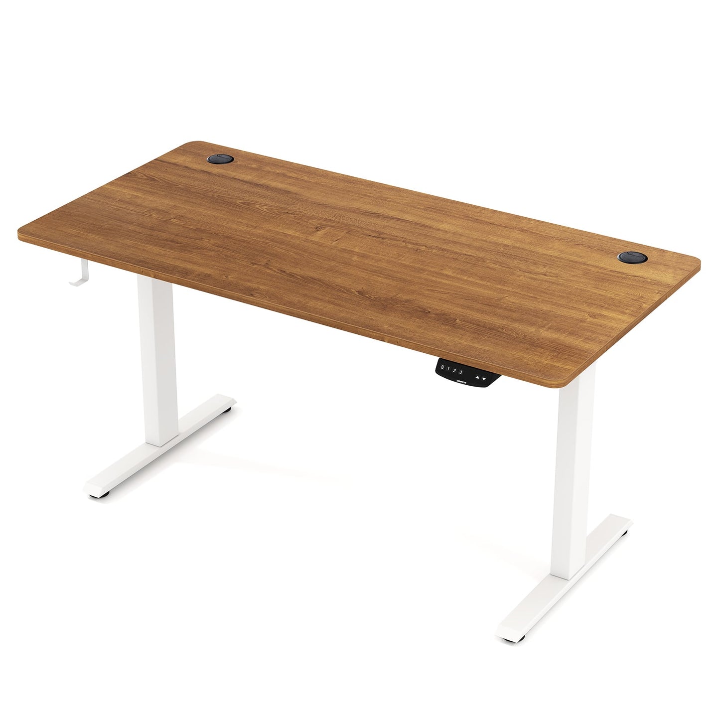 Electric Standing Desk Height Adjustable with 3 Memory Heights Walnut-M