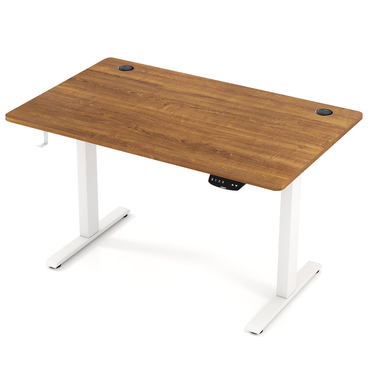 Electric Standing Desk Height Adjustable with 3 Memory Heights Walnut-M