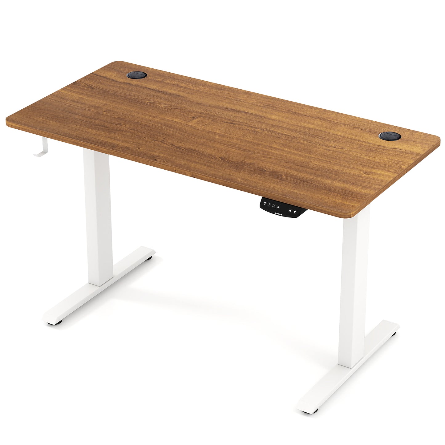 Electric Standing Desk Height Adjustable with 3 Memory Heights Walnut-M