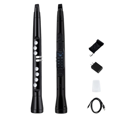 Electronic Wind Instrument Synthesizer Rechargeable Digital Saxophone-Black