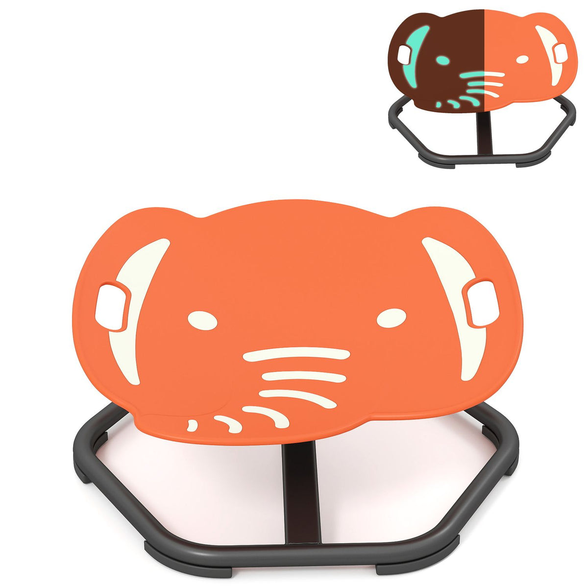 Elephant-Shaped Spinning Chair for Autistic and ADHD Kids-Blue