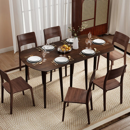 Extendable Dining Table Set with 2 Half-Round and 1 Rectangular Tables-Black