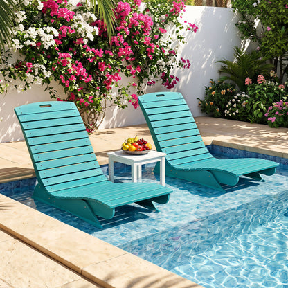 Fade-Resistant Outdoor Lounger with Contoured Shape for Deck Poolside-Brown