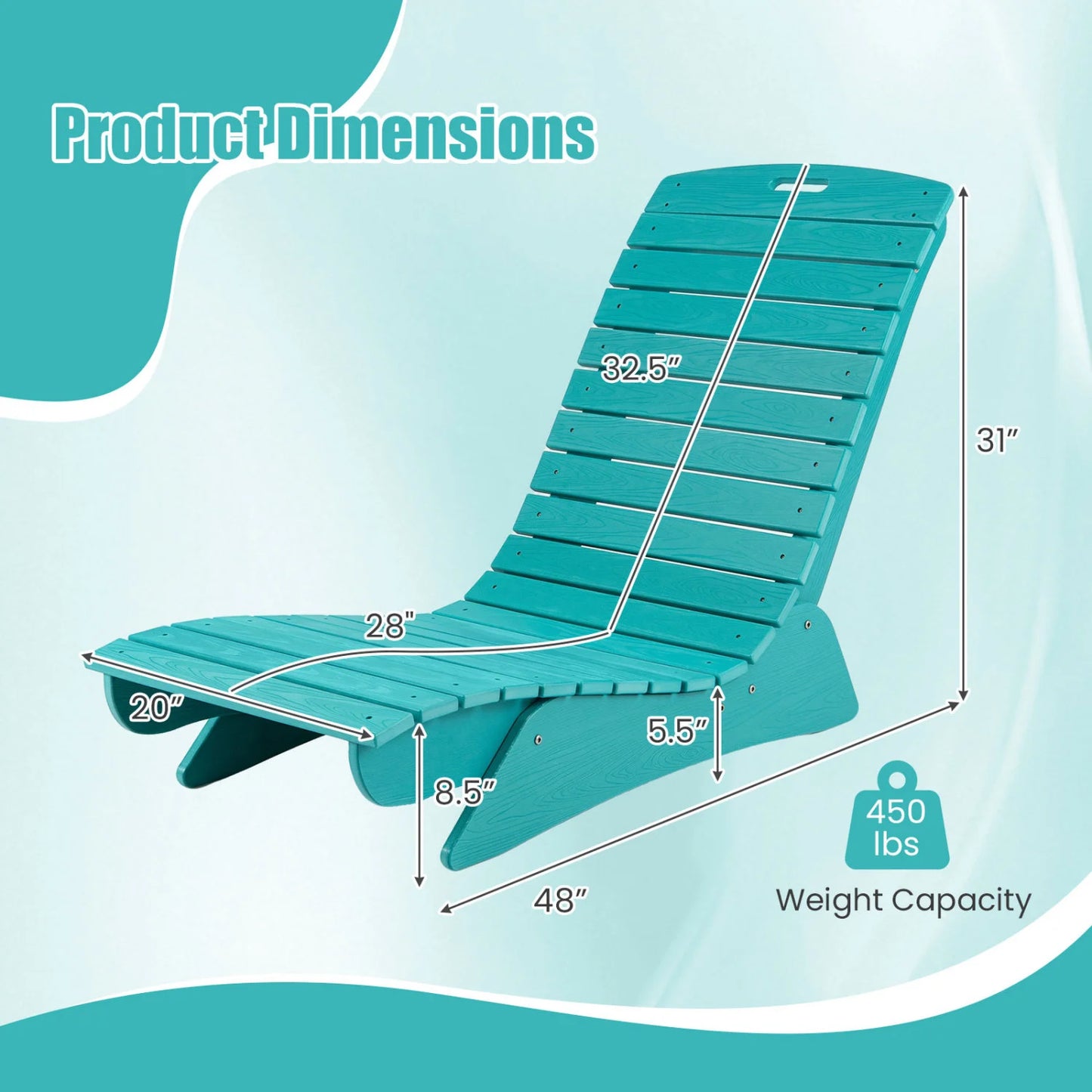 Fade-Resistant Outdoor Lounger with Contoured Shape for Deck Poolside-Brown
