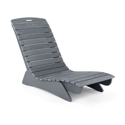 Fade-Resistant Outdoor Lounger with Contoured Shape for Deck Poolside-Brown
