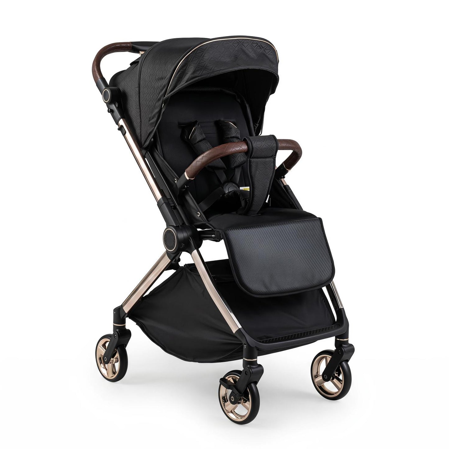 Foldable Baby Stroller with Reversible Handle-Black