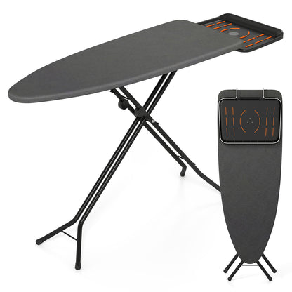 Foldable Full Size Ironing Board with Collapsible Iron Rest for Laundry Room