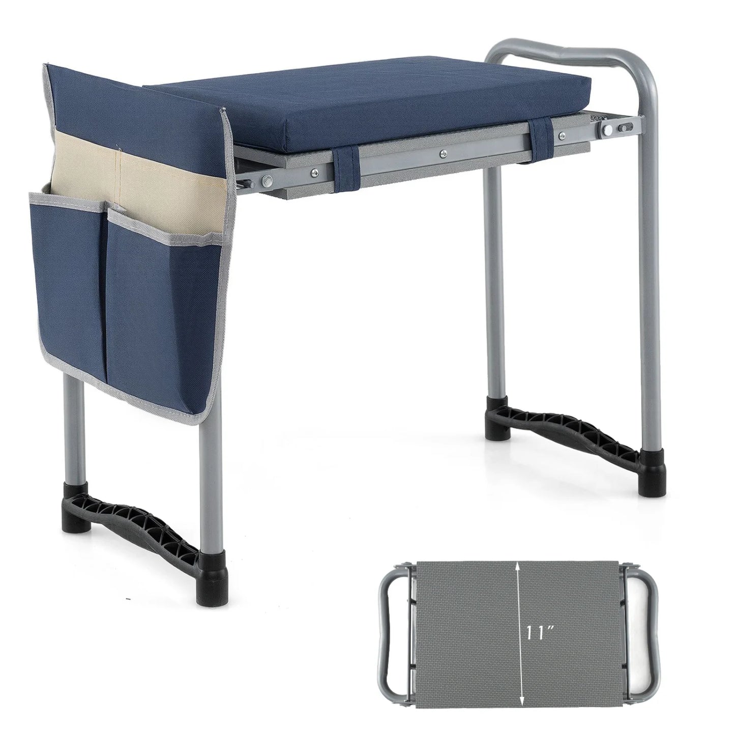 Foldable Garden Kneeler and Seat for Seniors Gardeners-Green