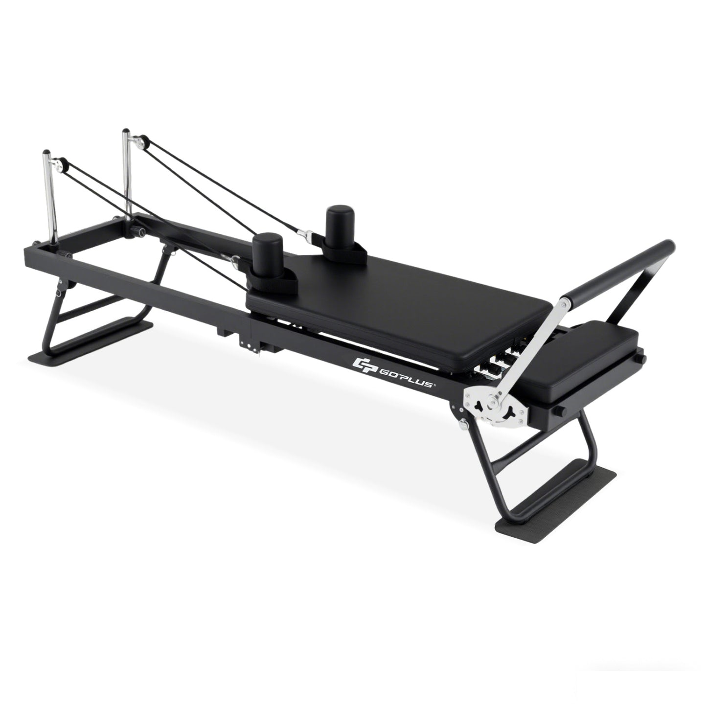 Foldable Pilates Reformer Machine for Home Gym Large Pilates Equipment-Black