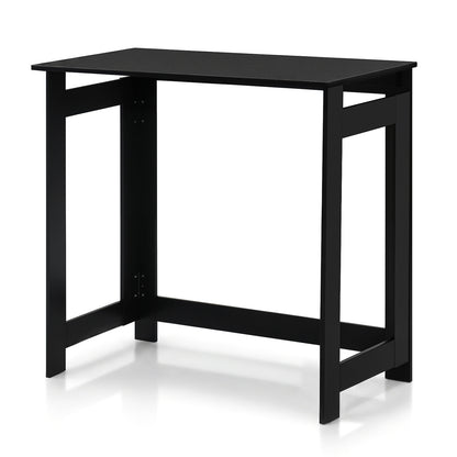 Black folding console table with foldable legs, ideal for entryway or small space furniture from Wilsons Home Store.