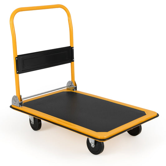 Folding Platform Cart Dolly Hand Truck-Black