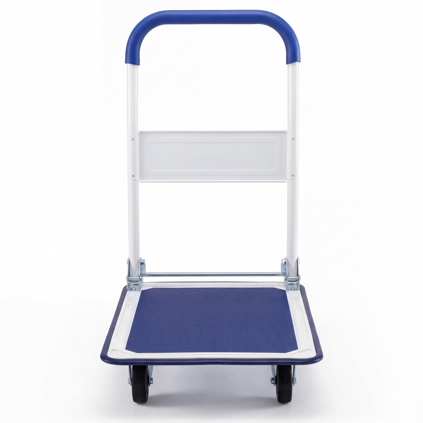Folding Platform Hand Truck with Collapsible Bed & 4 Wheels for Moving Warehouse-Blue