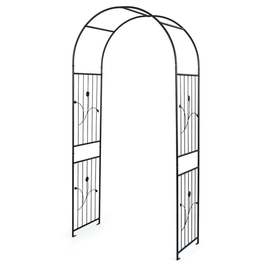Garden Arch 87 Inches Tall Heavy Duty Metal Arbor Trellis Archway for Climbing Plants