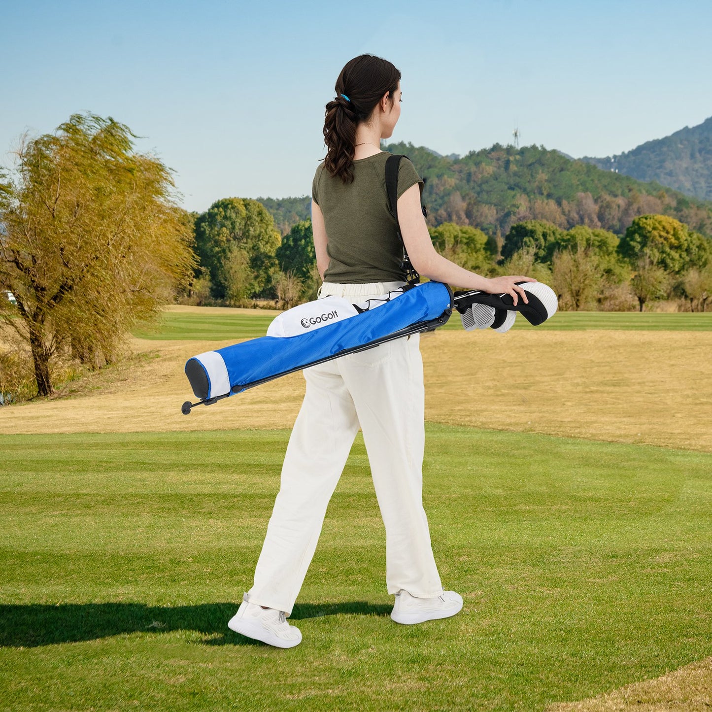 Golf Stand Bag Lightweight Golf Bag for The Driving Range-Gray