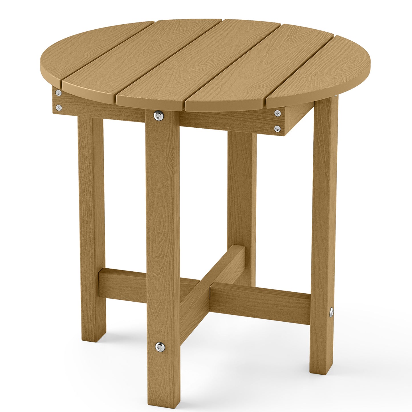 Black HIPS Adirondack side table with weather-resistant, waterproof top for outdoor patio use, designed for durability and style.