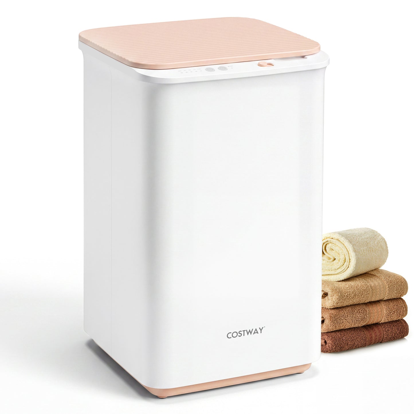 Heated Towel Warmer with 4 Heat Timer and Auto Shut Off for Oversized Towels-White