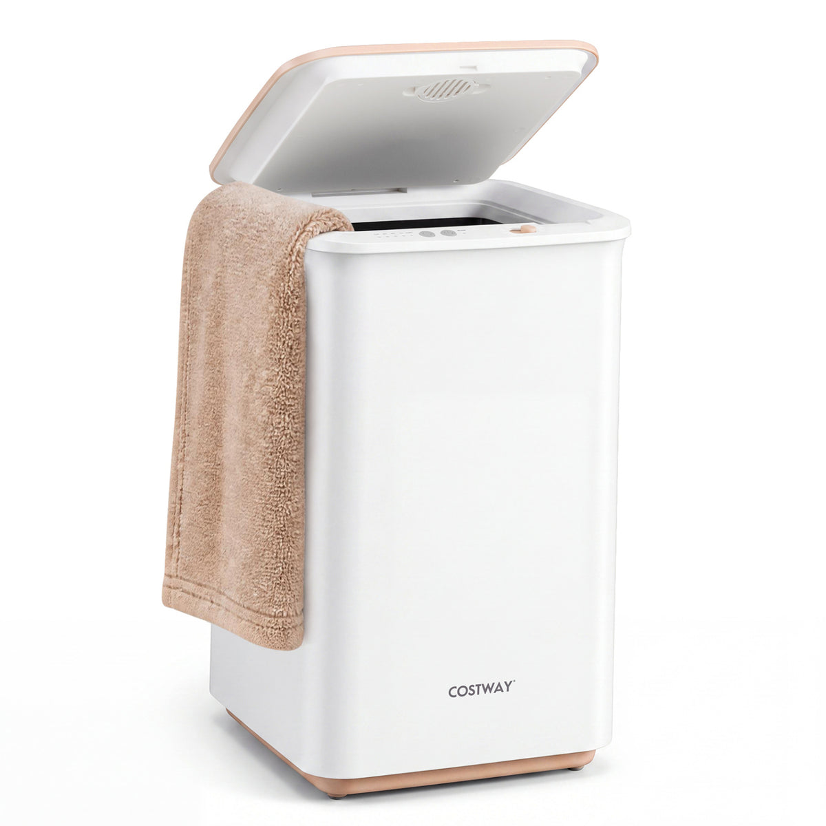 Heated Towel Warmer with 4 Heat Timer and Auto Shut Off for Oversized Towels-White